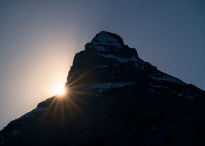 Sunrise over pilot mountain in Banff National Park